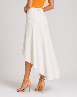 Funky Soul Layered Denim Midi Skirt
