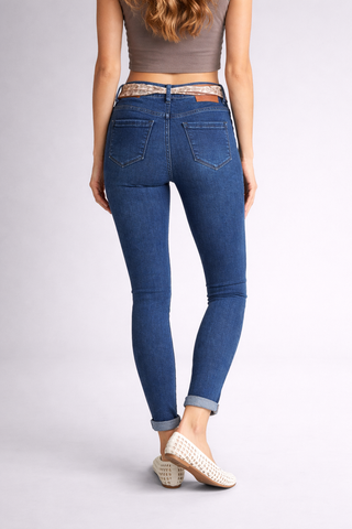 Funky Soul 27" Cuffed Belted Skinny Jean