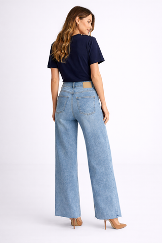 Funky Soul Alice 90's Crop Wide Straight Jean