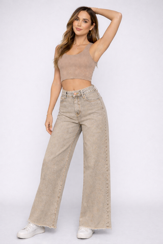 Funky Soul Everyday 5 Pockets Metallic Straight Jean