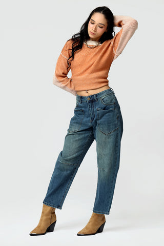 Funky Soul Barrel Jean with 4 Front Pockets